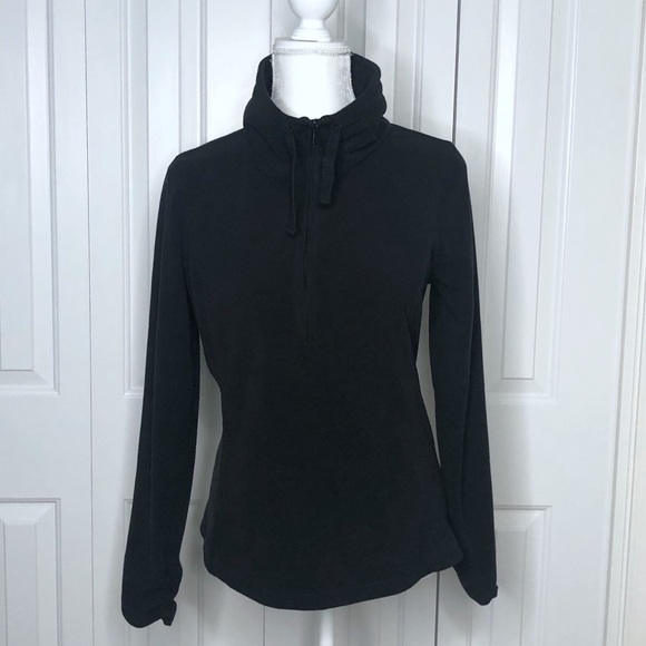REI Sweaters - REI Black Fleece Cowl Neck Pullover Small